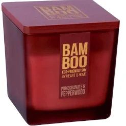 Large Jar Candle BAMBOO Pomegranate & Pepperwood 210g Outlet