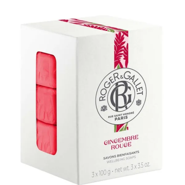 Gingembre Rouge Roger & Gallet Wellbeing Soaps Set 3x100g Online