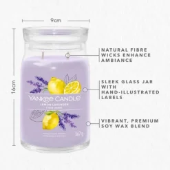Signature Jar Candle Yankee Candle Large Jar Lemon Lavender 567g Fashion