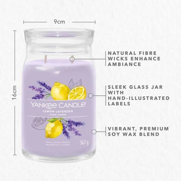 Signature Jar Candle Yankee Candle Large Jar Lemon Lavender 567g Fashion