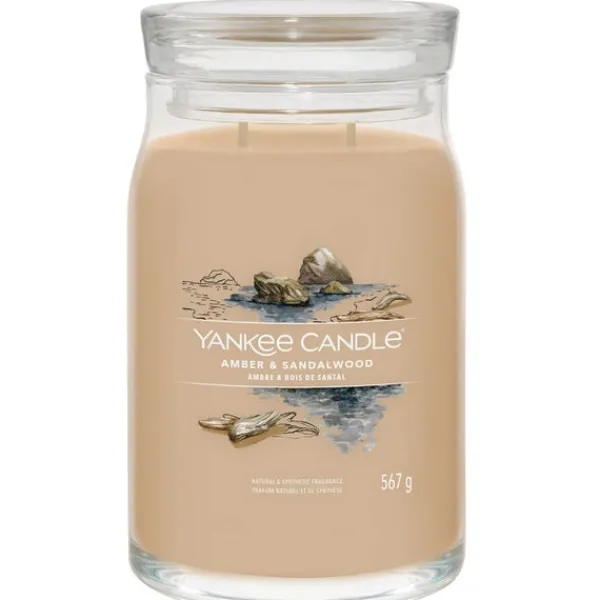 Signature Jar Candle Yankee Candle Large Jar Amber and Sandalwood 567g Discount