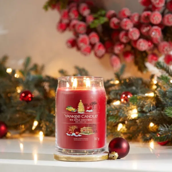 Signature Jar Candle Yankee Candle Large Big apple Christmas 567g Sale