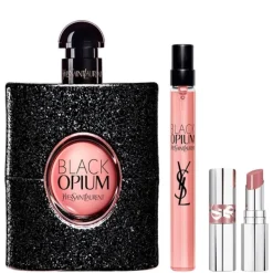 Black Opium Yves Saint Laurent Eau de Parfum Spray 90ml Gift Set Outlet